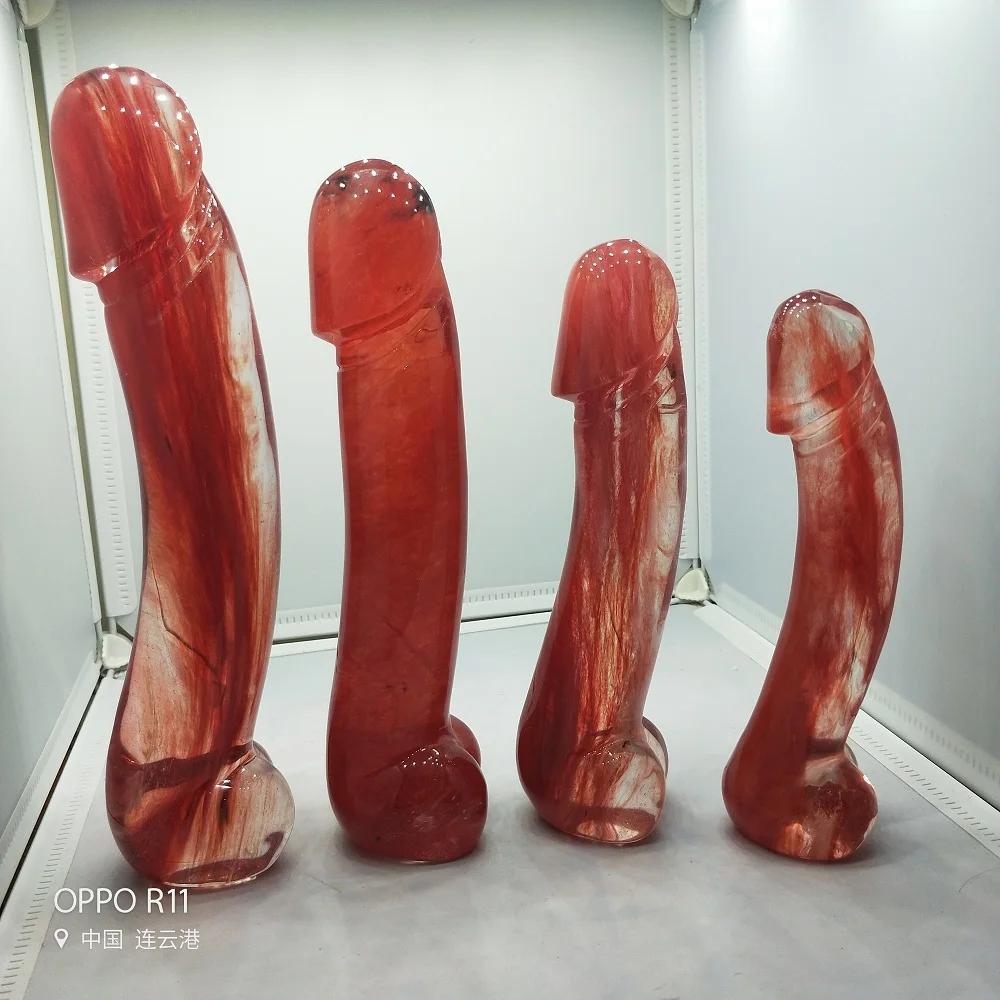 Массажная палочка Shiva Lingam Jade прозрачный кварцевый Статуэтка-череп для плавки