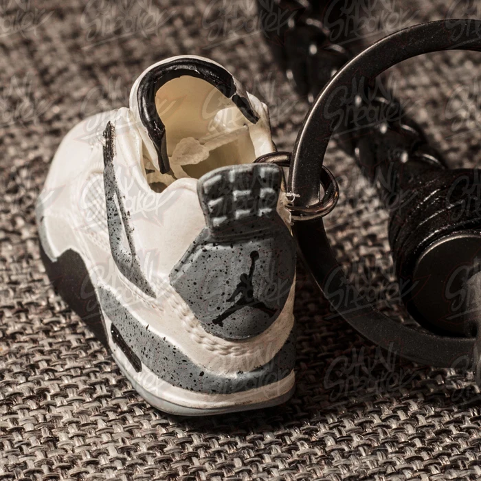 Кроссовки AJ 4 белый цемент AJ4 стерео 3D модель брелок подарок|Брелоки| |