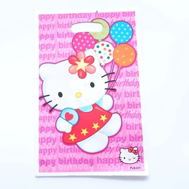Hello Kitty 10 шт. цветные подарочные сумочки Русалочка, вечерние сумочки Русалочка, подарки для детей на день рождения, подарочная сумочка Русалочка, коробки для конфет - Цвет: Hello Kitty