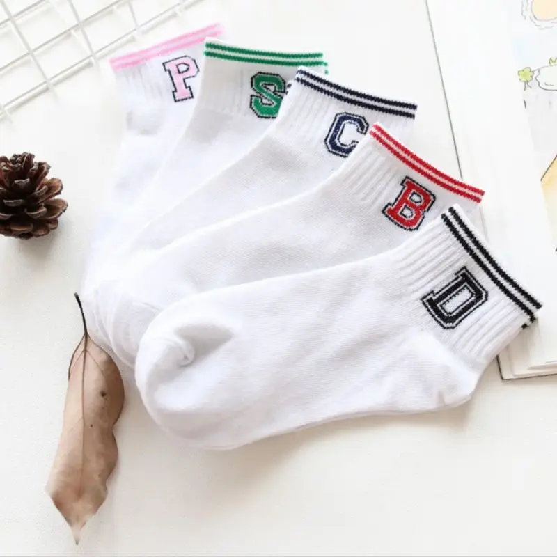 15 Styles Women Unisex Korean Cotton Short Boat Socks Non-Slip Ribbed Sweet Girls Leopard Cute Cat Printed Hosiery Random Color | Женская