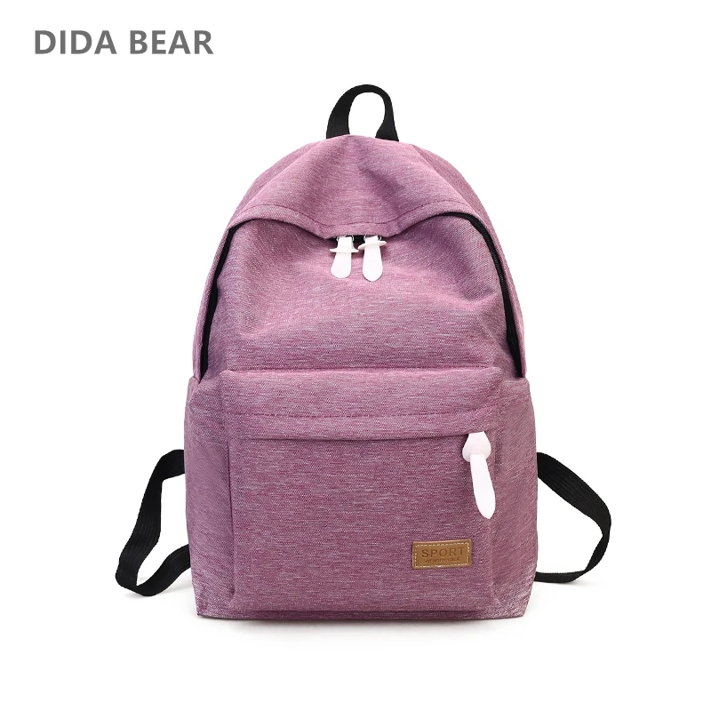 DIDA BEAR 2018 высокого качества Женщин Холст Рюкзаки Дамы Плечо Мешок Школы рюкзак Для