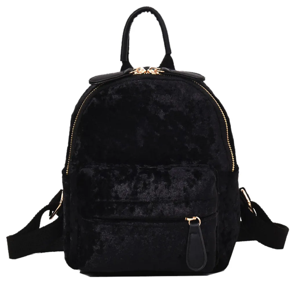 2018 Новое поступление Повседневный Стильный Модный женский велюровый рюкзак для