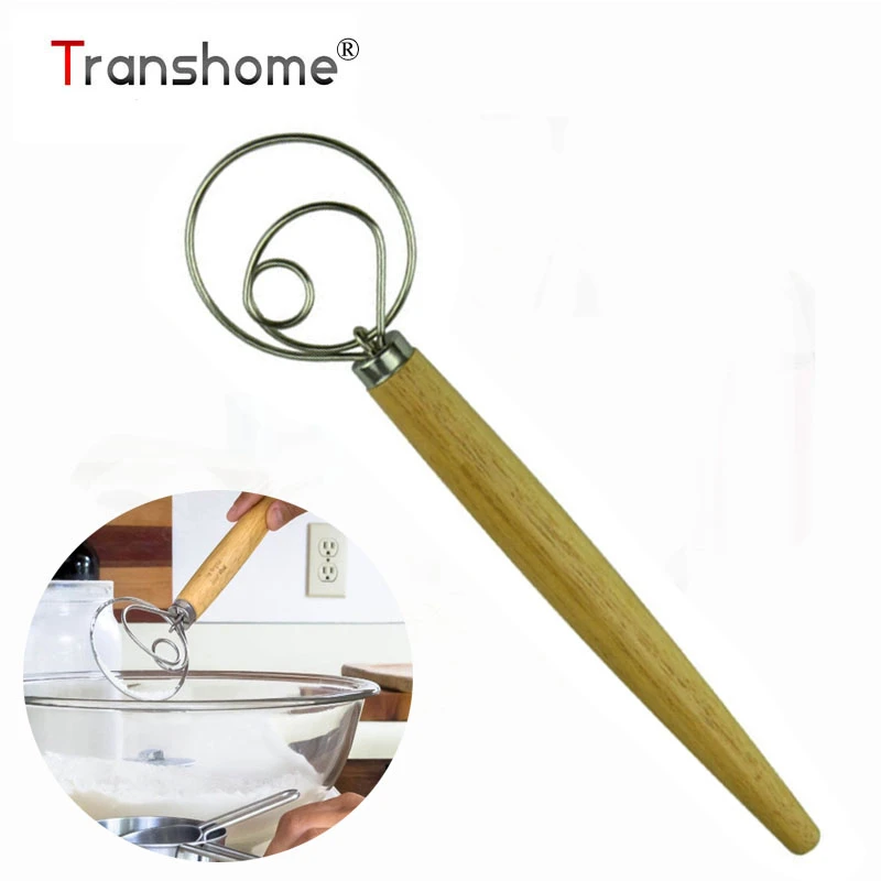 Transhome венчик для теста из нержавеющей стали датский Тесто блендер торт хлеб Кондитерские тесто миксер ручка яйцо взбиватель инструменты выпечки