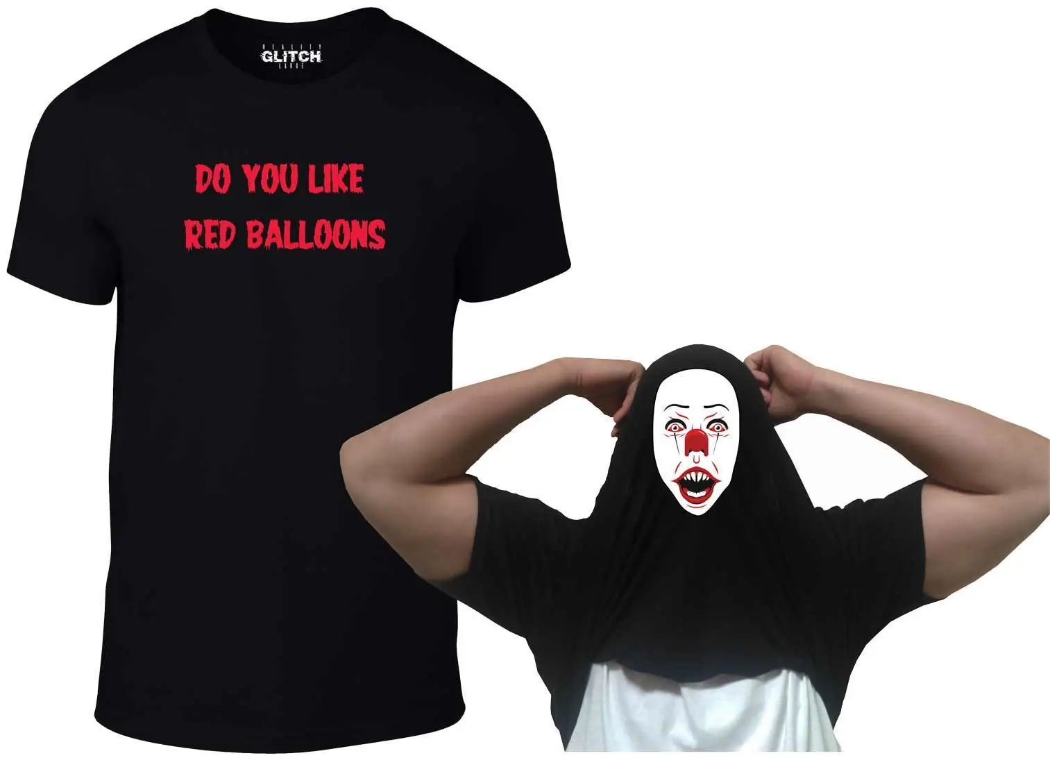 Halloween Do you like red balloons Mens T-shirt - Inspired By Pennywise Cool Casual pride t shirt men Unisex New Fashion tshirt | Мужская