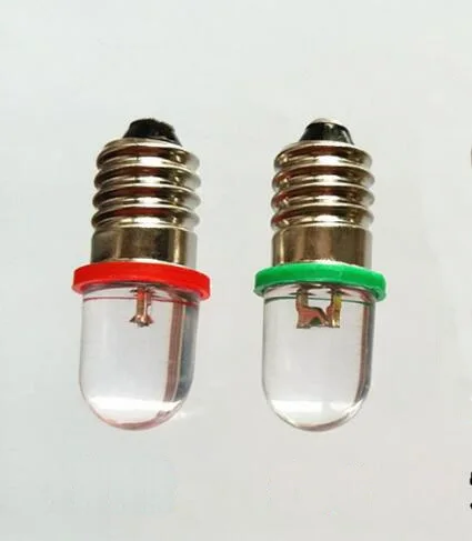 

2000pcs E10 led bulb E10 DC 6V 12V Instrument bulb E10 Indicator bulb Old fashioned flashlight bulb