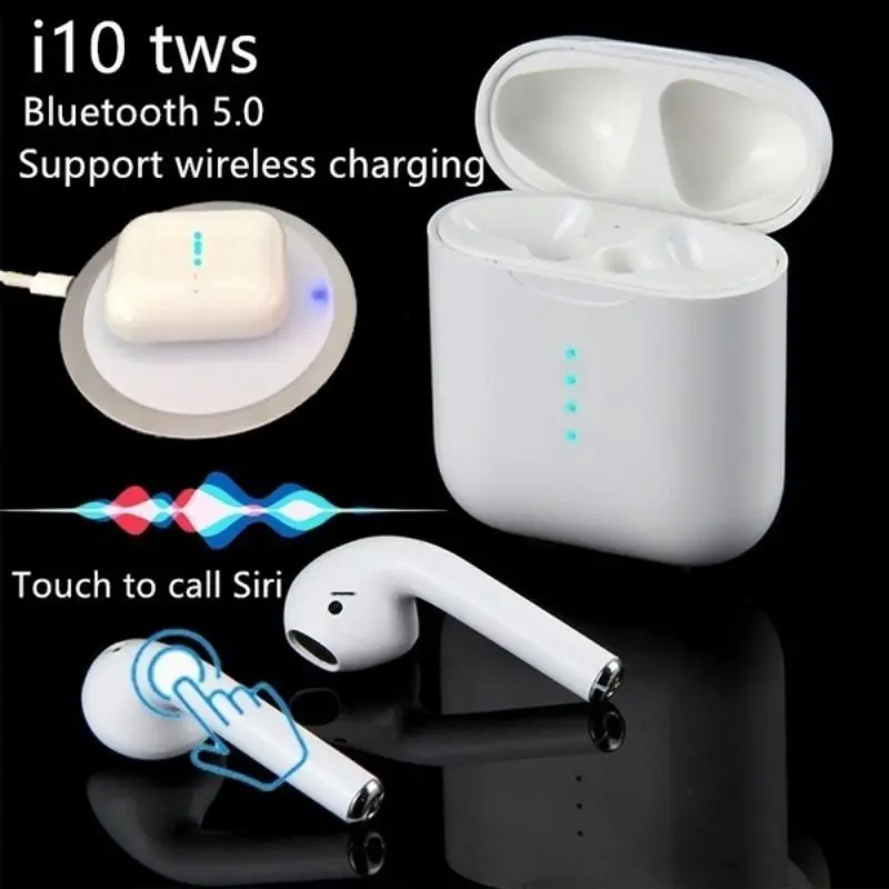 Беспроводные наушники i10 tws Bluetooth 5 0 с сенсорным управлением вкладыши