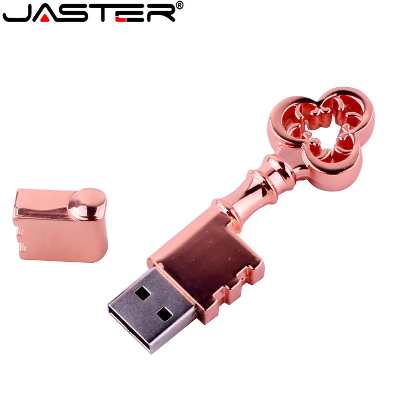 Металлический usb флеш-накопитель JASTER с сердечком медная Флешка 4 ГБ 8 16 32 флешка