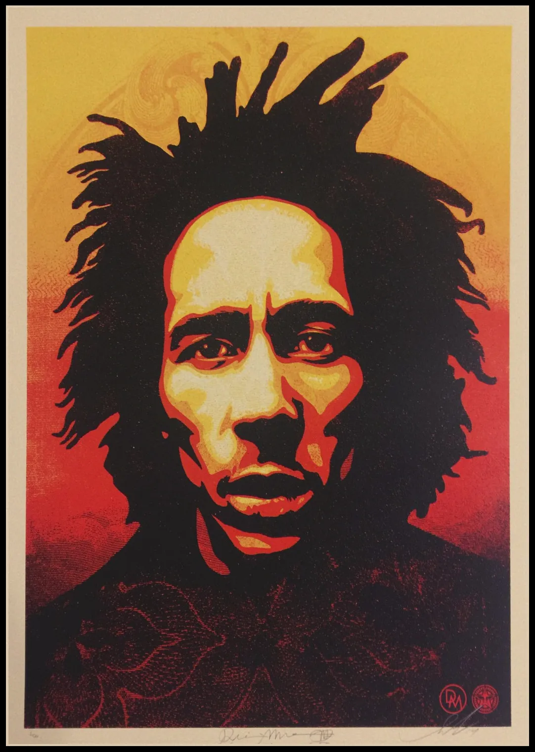 Bob Marley retro nostalgic old Reggae Rock poster Kraft music painting Vintage Poster 1002 | Дом и сад