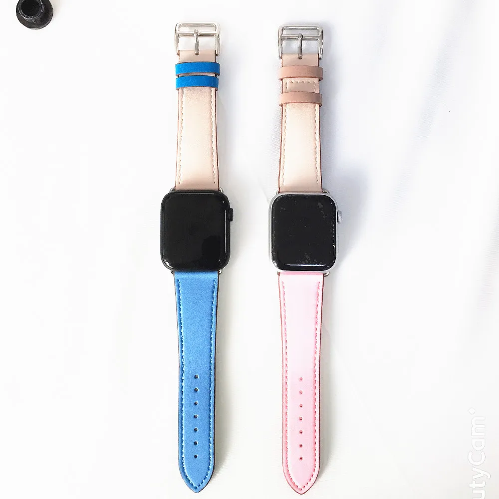 Кожаный ремешок для Apple watch band 38 мм 42 iwatch 40 44 кожаный браслет часов 4 3 2 1 herme|Ремешки