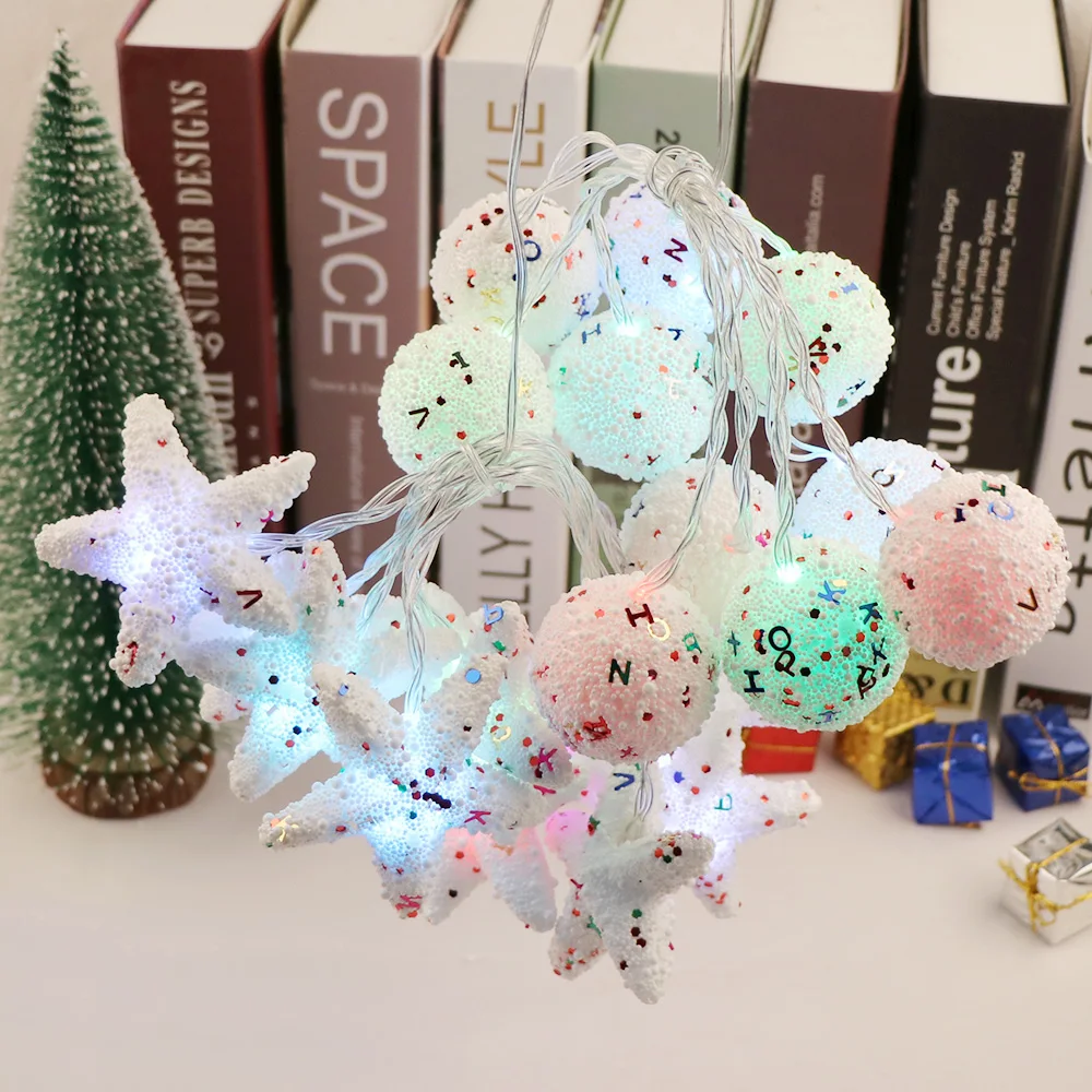 2 м Pinecone Рождественская елка светодиодная гирлянда Санта-Клауса лампа домашний