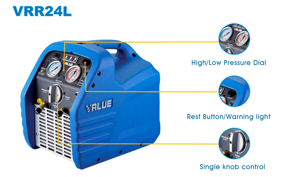 220 V газообразный хладагент рециркулируя машину VRR24L цифровой коллектор блок сбора хладагента кондиционера количеством измерительный инструмент