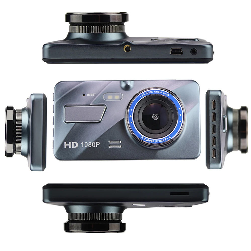 4 &quotHD экран один/двойной объектив Автомобильный видеорегистратор детектор