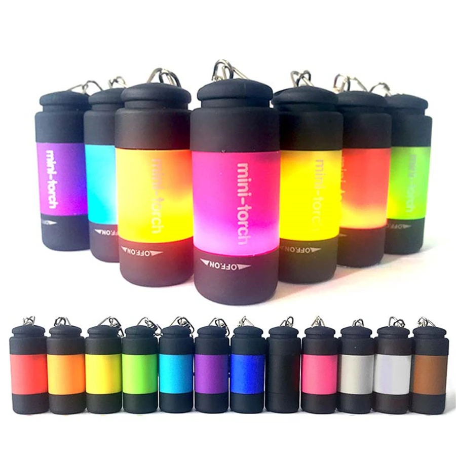 5 шт./лот портативный мини фонарик брелок USB Перезаряжаемый Карманный лампа