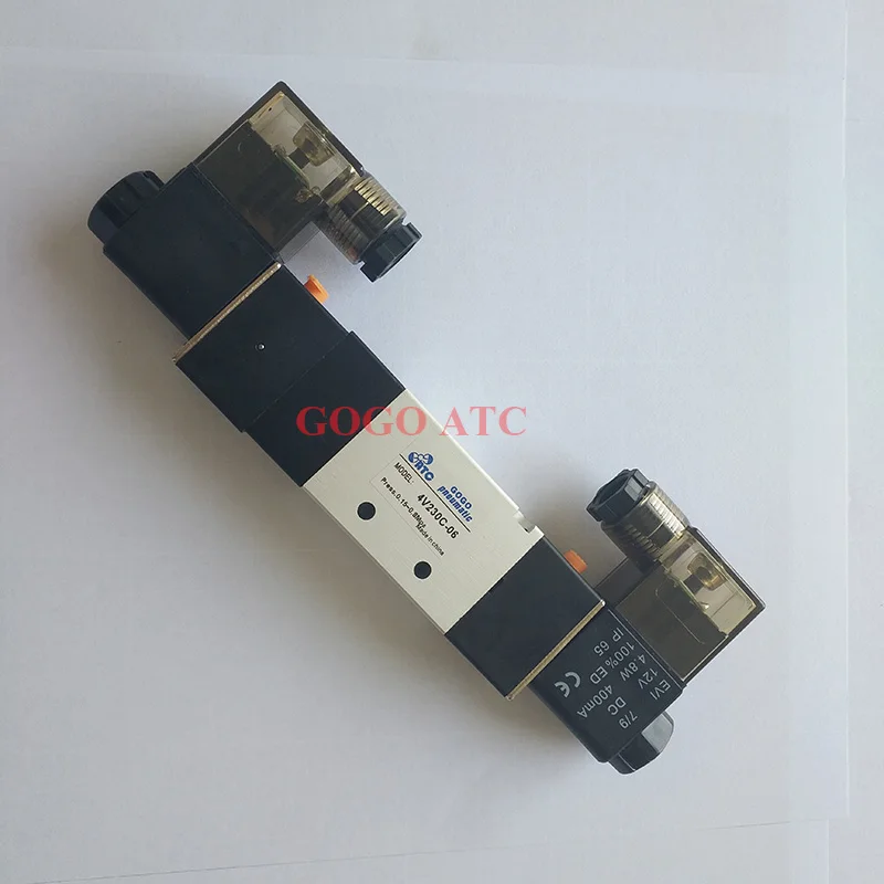 GOGO пневматический Соленоидный клапан 4V230C/4V230E/4V230P 06/08 порт с двойной катушкой 1/8 1/4