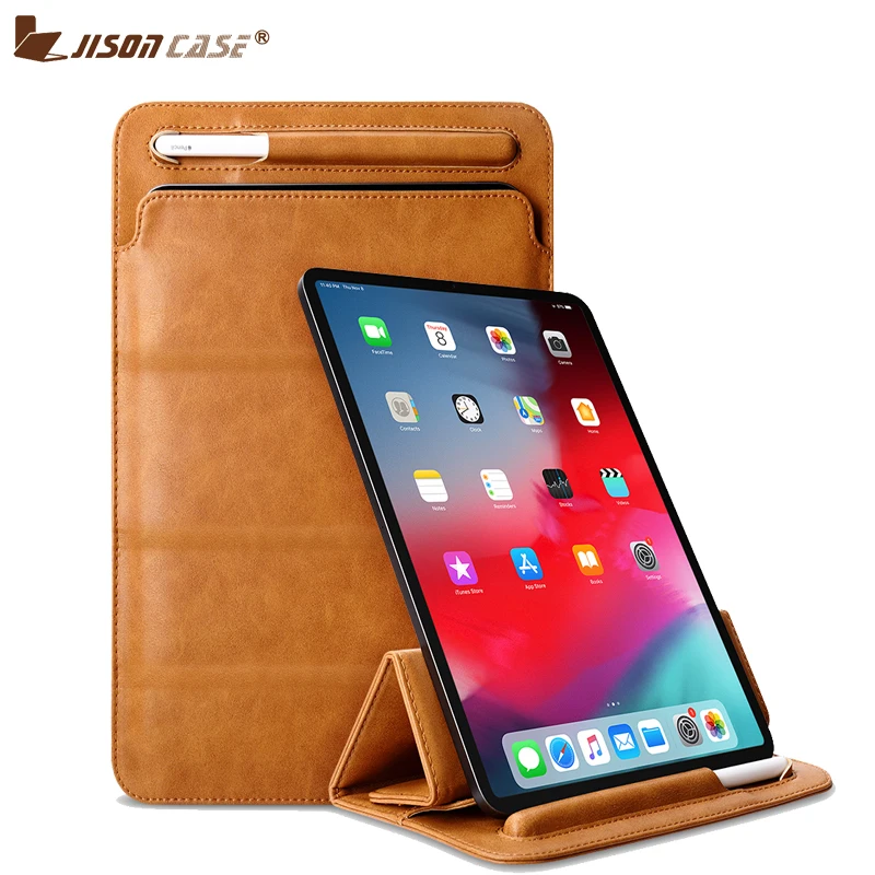 Jisoncase рукав сумка для iPad Pro 11 дюймов Микрофибра защитный чехол Магнитная подставка складной чехол для нового Ver. Apple ручка