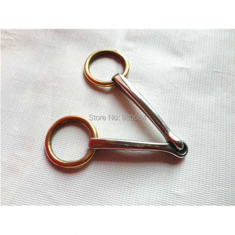 Нержавеющая сталь Рот Немного с латунь кольцо лошадь оборудование 10.5 см