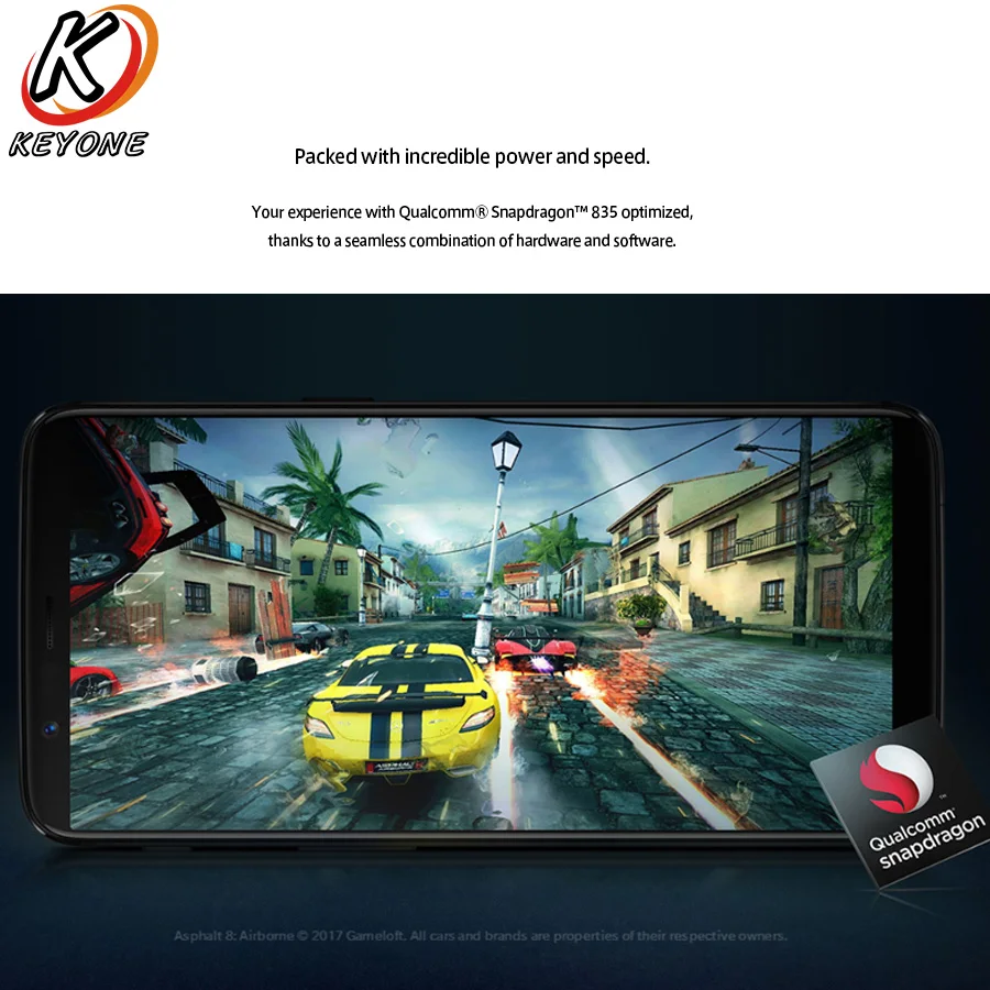 Оригинальный мобильный телефон OnePlus 5 T 4G 6 01 &quot6 ram 64 rom Snapdragon 835 Octa Core 18:9 экран 20MP + 16MP