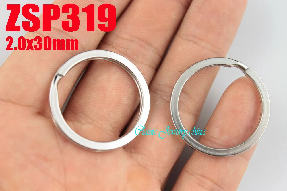 2000 шт. 30 мм кольцо для ключей из нержавеющей стали цепочка ювелирные изделия