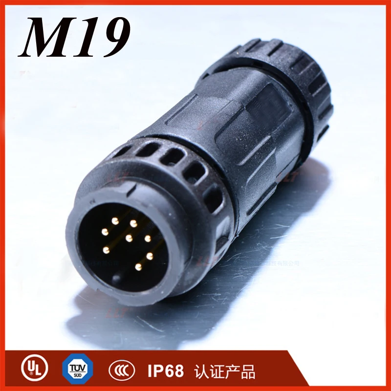 LLT M19 разъем для кабеля 2 3 4 5 6 7 8 9 10 12 14 контактный Водонепроницаемый IP68 светодиодный Мощность кабель hdmi кабель Электрический разъем