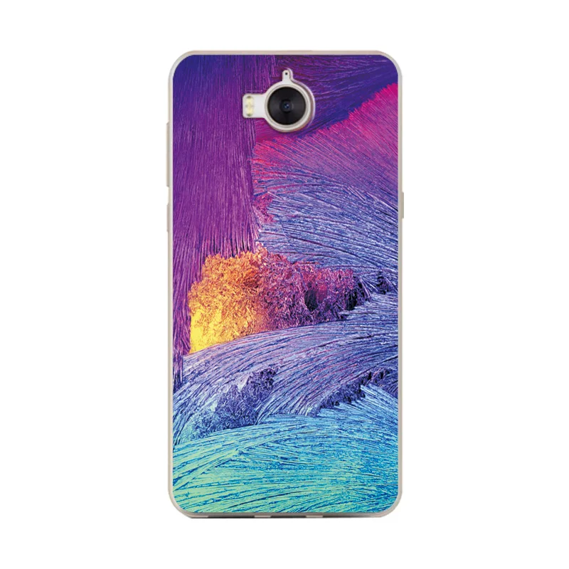 Soft TPU Phone Case For Huawei Y6 2017 MYA-L11 Back Cover Colorful Painted Novelty Shell Para 5.0⟊pa Funda |