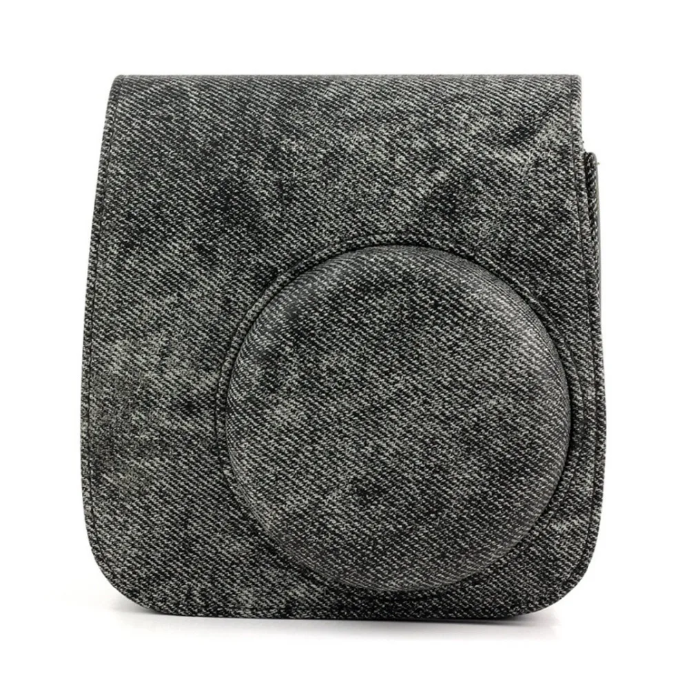 Джинсовая кожаная сумка для видеокамеры защитный чехол камеры Fuji Fujifilm Instax Mini 9 8 + |