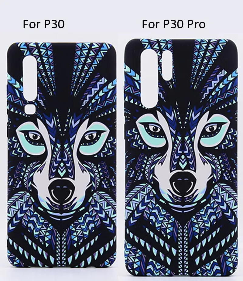 Светящийся в темноте ночной светящийся чехол для huawei P30 Pro Tiger Elephant Lion Wolf защитный чехол