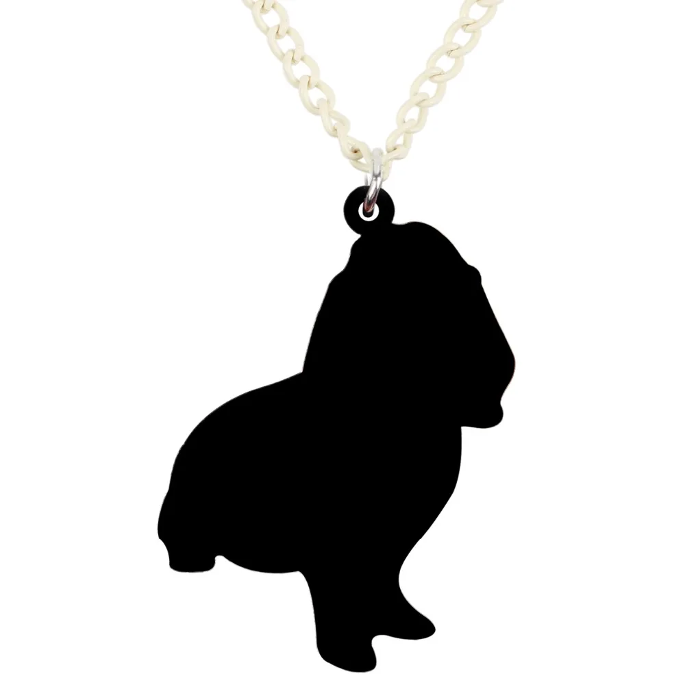 Bonsny массивный акриловый Basset Hound Подвеска для ожерелья для собак цепочка чокер ювелирные изделия в виде животных для женщин девочек любителей питомцев подарок