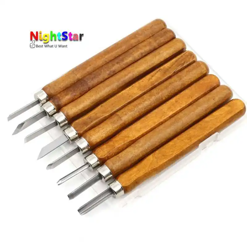 8 шт резьба по дереву долотом Ножи для основ ксилографии рабочих инструментов