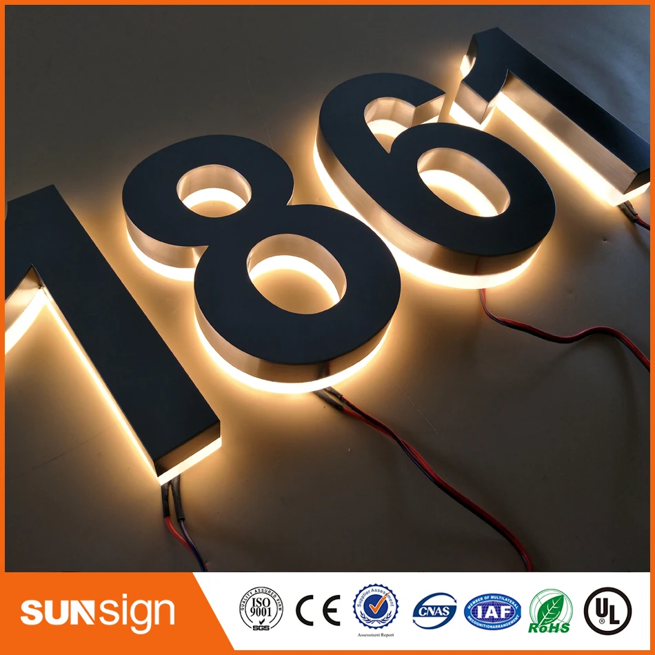 Высота 25 см наружная/Внутренняя розетка из нержавеющей стали с подсветкой |