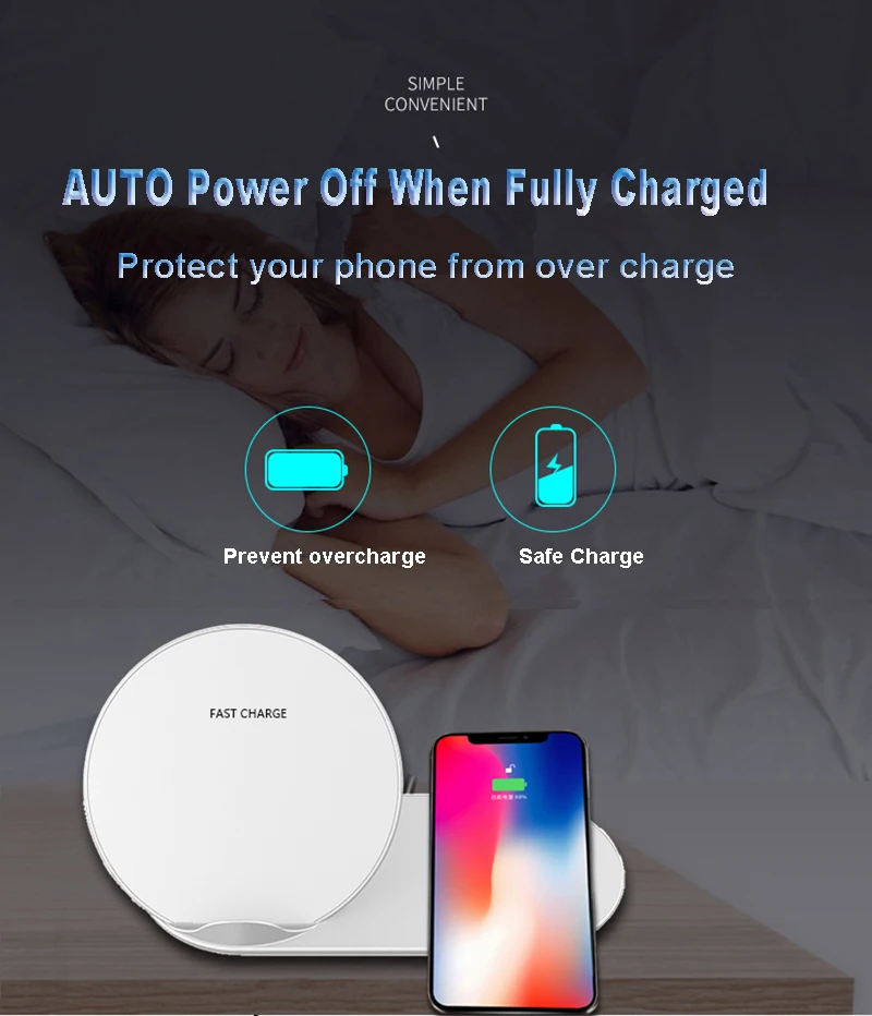 Беспроводное зарядное устройство 2 в 1 QI для iPhone X XS MAX iWatch 3 4 Samsung Gear S2 S3 S4 Note