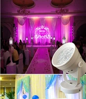 6pcs 12w rgb led spotlight ktv stage background lamp wedding colorful party decoration led light 220v with plug whitewarm white
