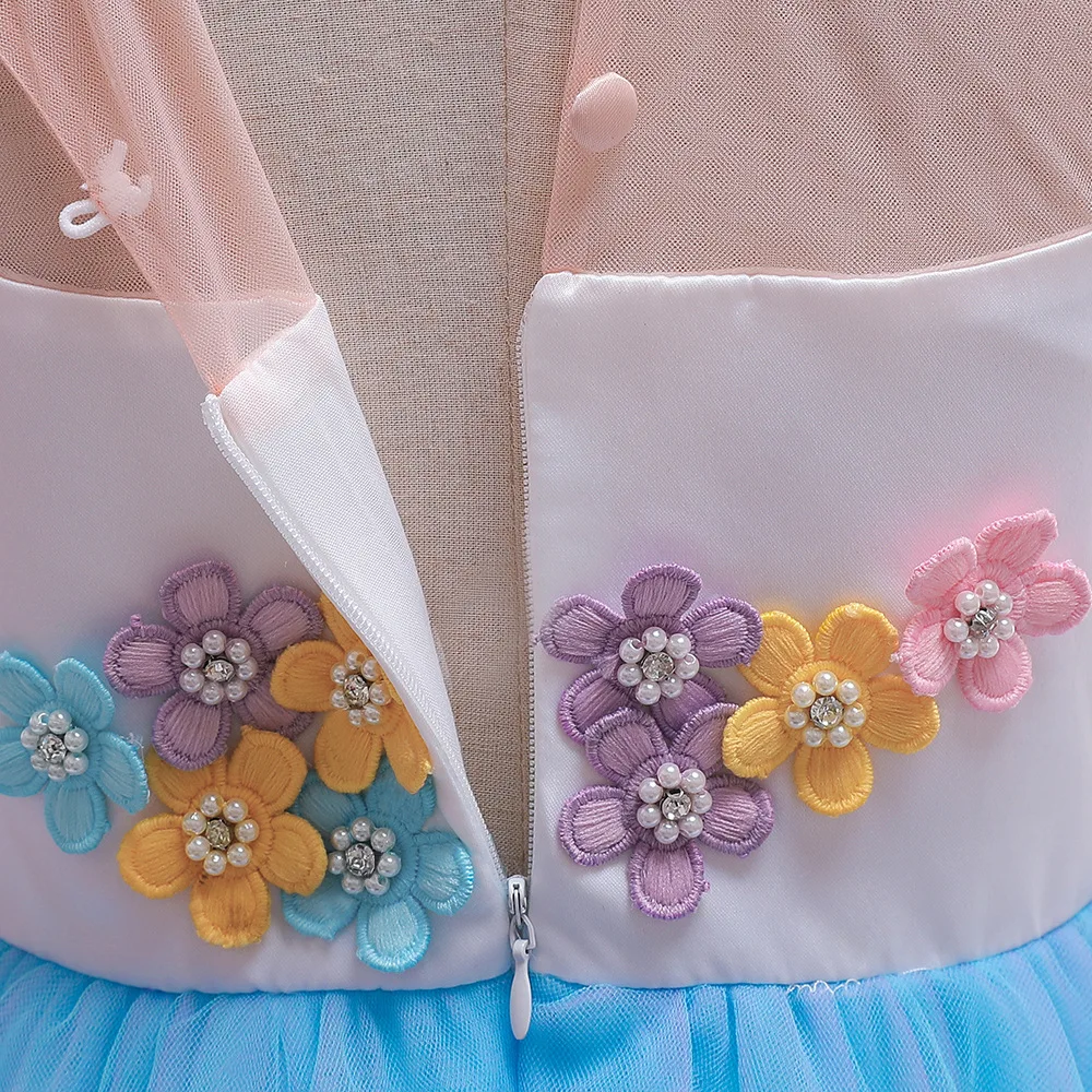 Новейшее бальное платье небесно голубое Тюлевое длинное для дня рождения