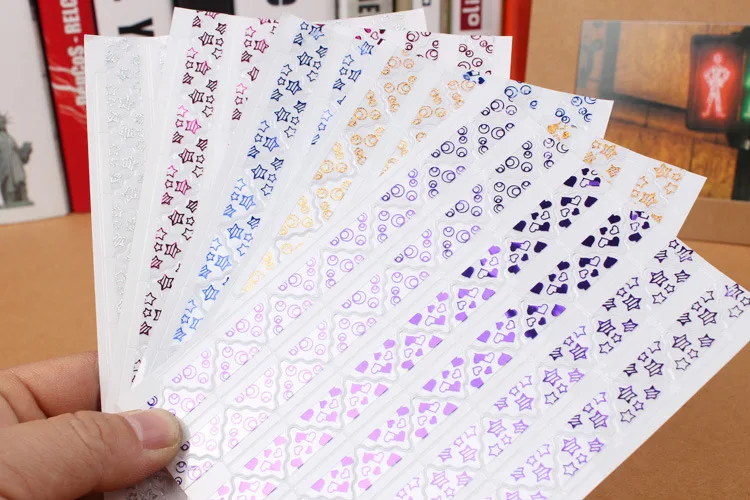 5 colors 5 шт/лот Сделай Сам скрапбук горячая золотая паста 390 шт фото уголок альбома пара детский уголок фиксированные бронзовые фото декоративные наклейки - Цвет: 5 colors