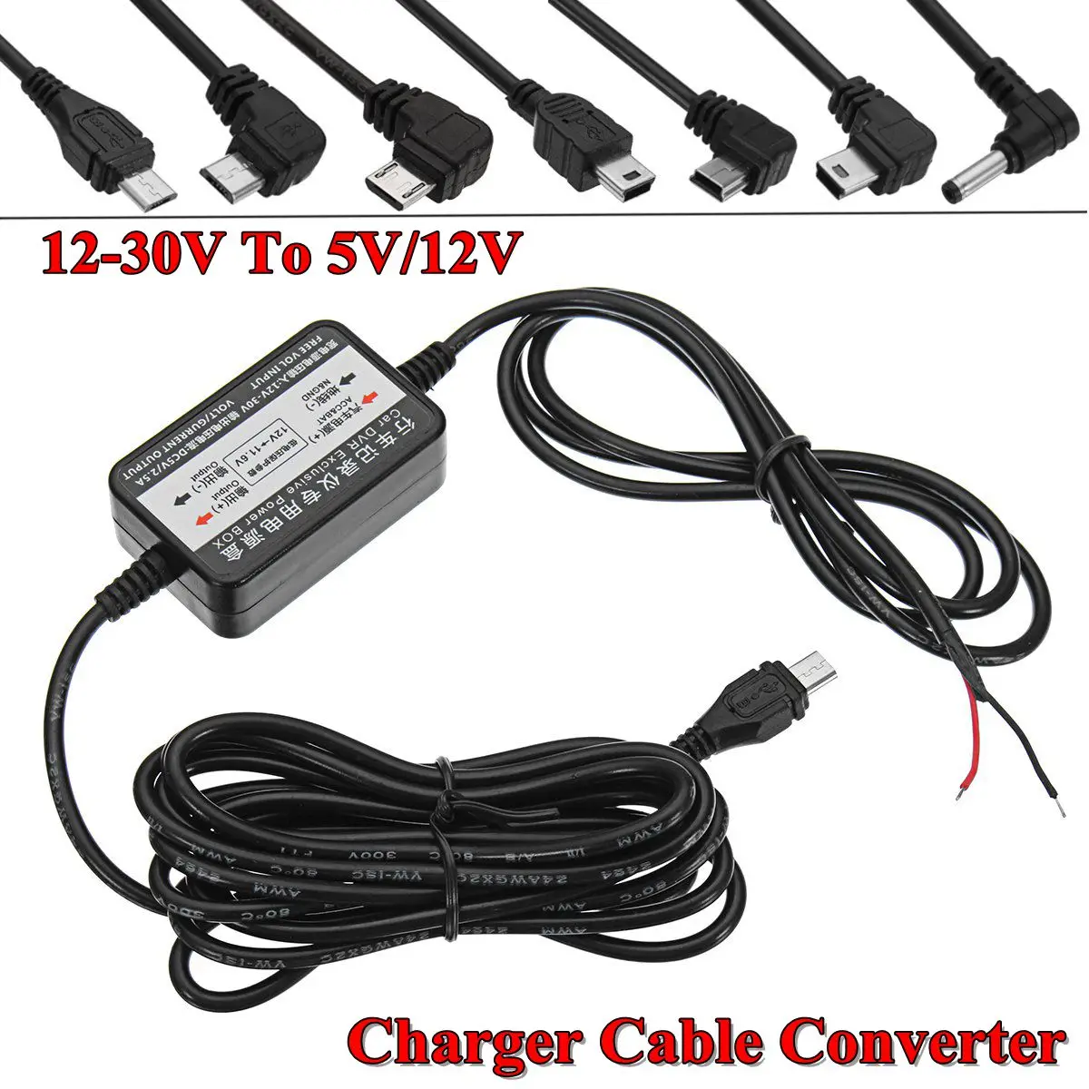 Прямой преобразователь напряжения USB мм левый/правый Интерфейс Micro кабель