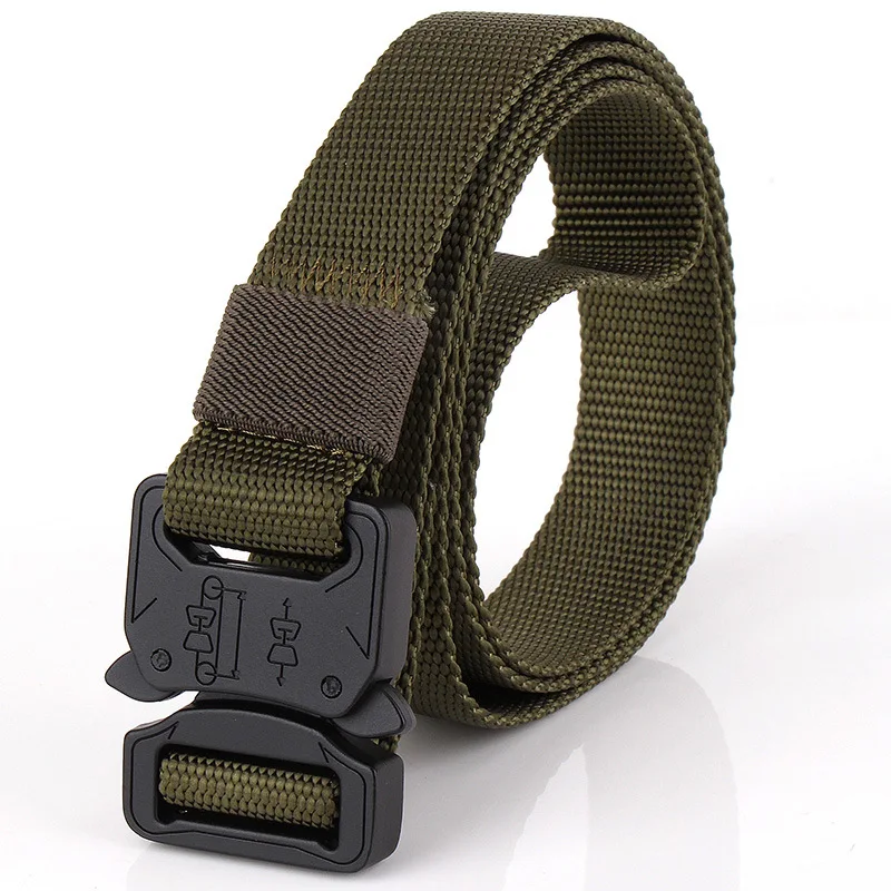 

Outdoor Men's Hunting Belt Metal Insert Buckle Military Nylon Canvas Belt Army Tactical Belts for Men Waistband Male Strap