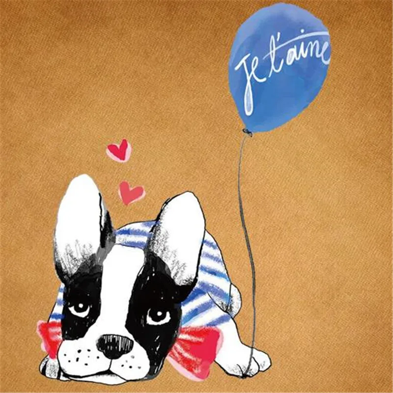 Детские нашивки для футболок 25 см с изображением собаки и воздушного шара одежды