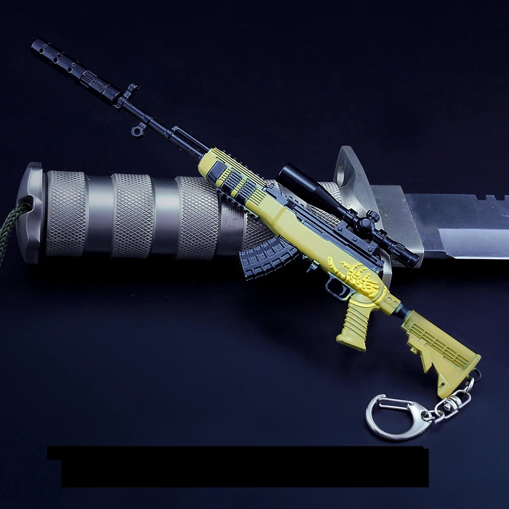 Игры PUBG Playerunknown's боя Косплэй реквизит сигнала пистолет SKS подвеска брелок Металлический брелок для ключей(6 штук) шт./компл