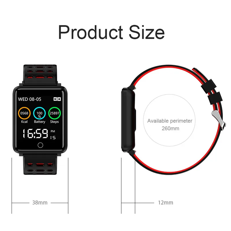 Смарт браслет amyniмало F3 с измерением пульса и кровяного давления IP68