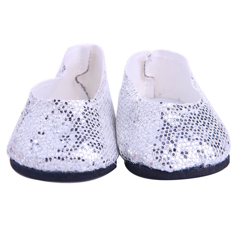 7 см блестящие туфли для танцев черного цвета расшитые блестками SneakersFor 18 дюймов с