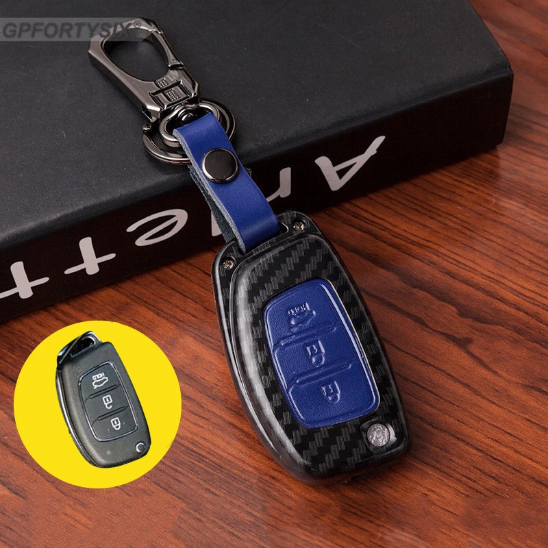 Чехол для автомобильного ключа из углеродного волокна набор ключей Hyundai Tucson Creta