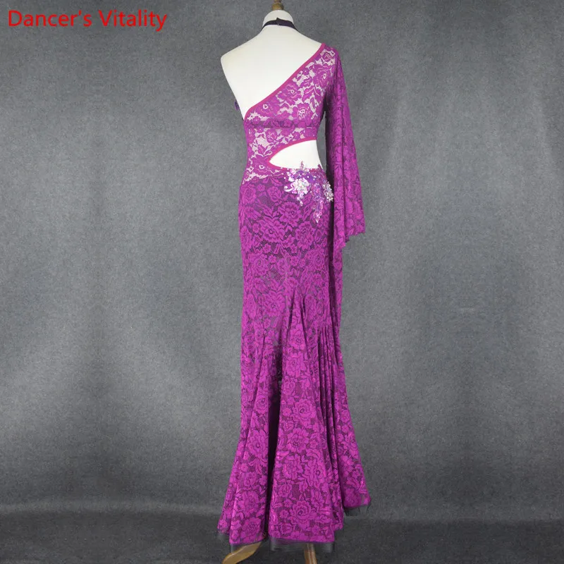 

Lady Performance B/C cup S/M/L clothes Women luxury dance dress bra and lace long dress 2pcs latin dance/ballroom dance dresses