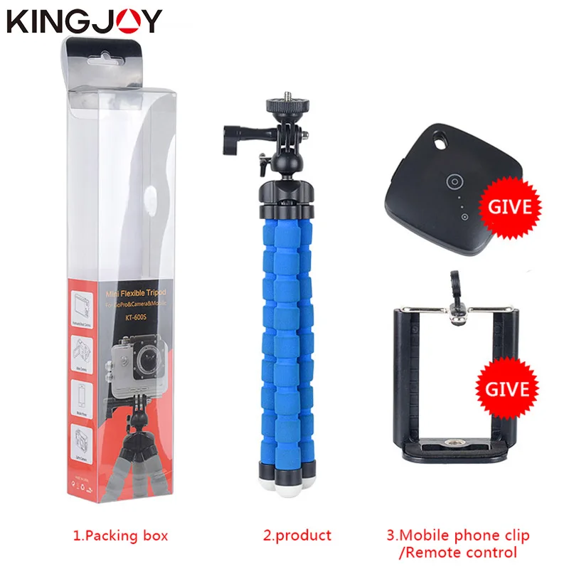 Мини Трипод Kingjoy для смартфона гибкий держатель мобильного телефона с осьминог