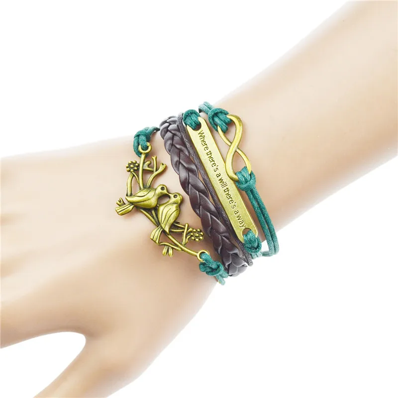 OBSEDE, кожаный браслет Braide, Модный женский браслет, браслет с бабочкой, посеребренный браслет с якорем, лучший подарок