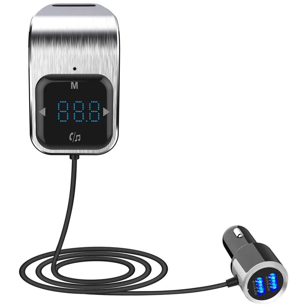 Беспроводной Bluetooth fm передатчик автомобильный комплект светодиодный цифровой