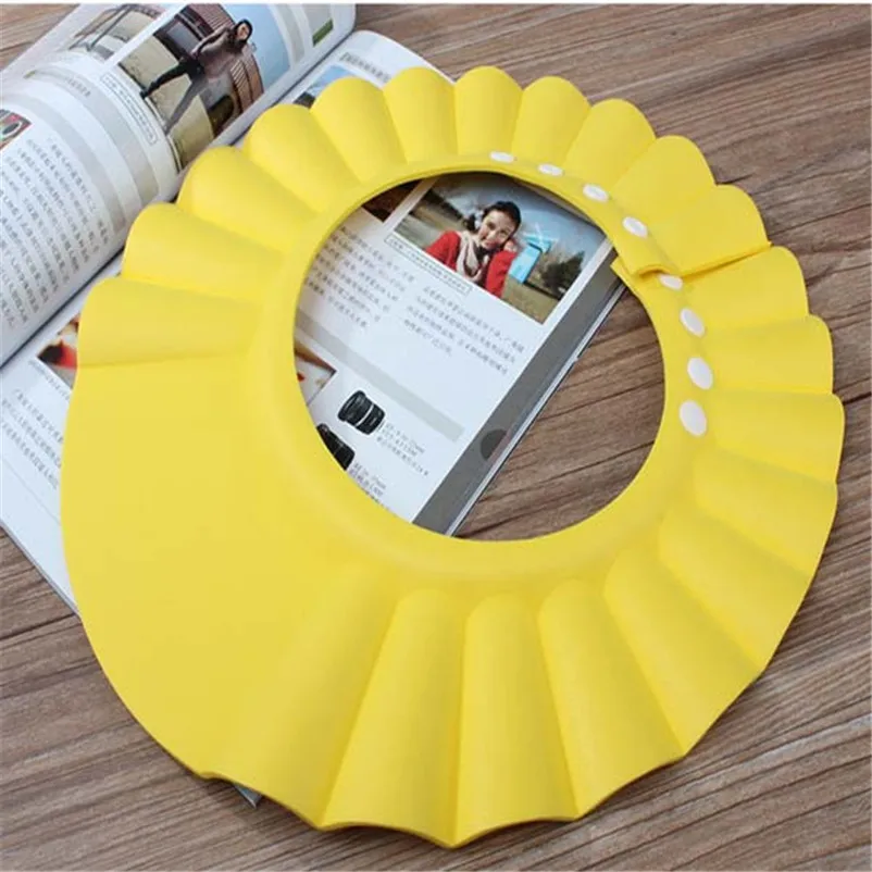 Мягкая Регулируемая шапка для ванной и шампуня с козырьком|bath bath|shower cap for babykids bath |