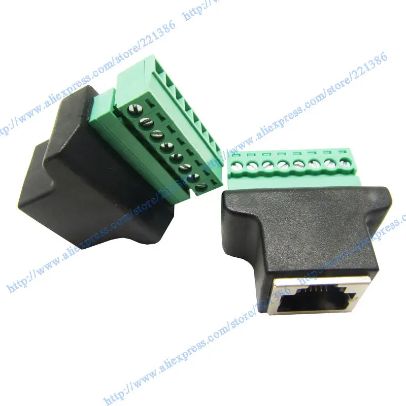 10 шт. RJ45 винт терминальный адаптер RJ45 Женский до 8 контактный разъем RJ45 Сплиттер для CCTV DVR CCTV аксессуар