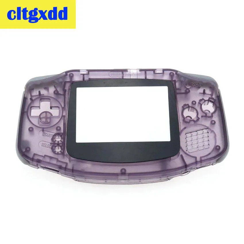 Clear dark purple Cltgxdd полный запасной Корпус Корпуса для nintendo Game Boy GBA прозрачный синий корпус игровой консоли - Цвет: Clear dark purple
