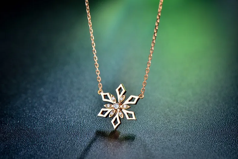 Бренд ZOCAI ожерелье серии ICE and FIRE 0,03 ct настоящий бриллиант с 0,02 Ct настоящий рубин 18 K розовое золото ожерелье JBD90108T