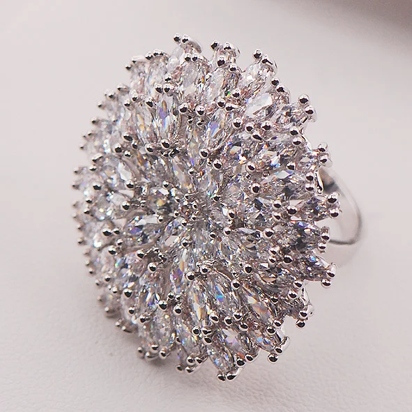 Женское кольцо из серебра 925 пробы с белым фианитом|ring size|womens rings size 7silver women ring |