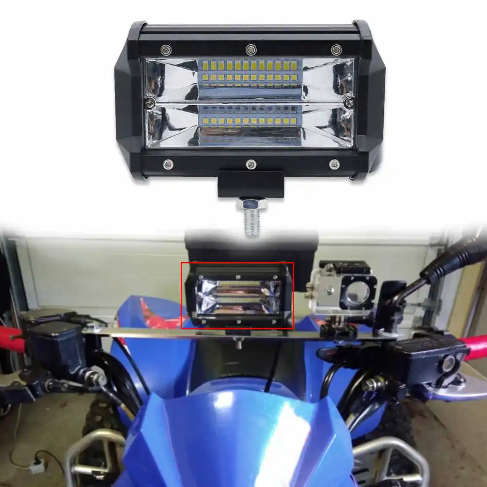 5 &quotдюймов 72 Вт Светодиодный светильник бар пятно луча дальнего света рабочий